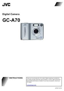 JVC GC A 70 manual. Camera Instructions.